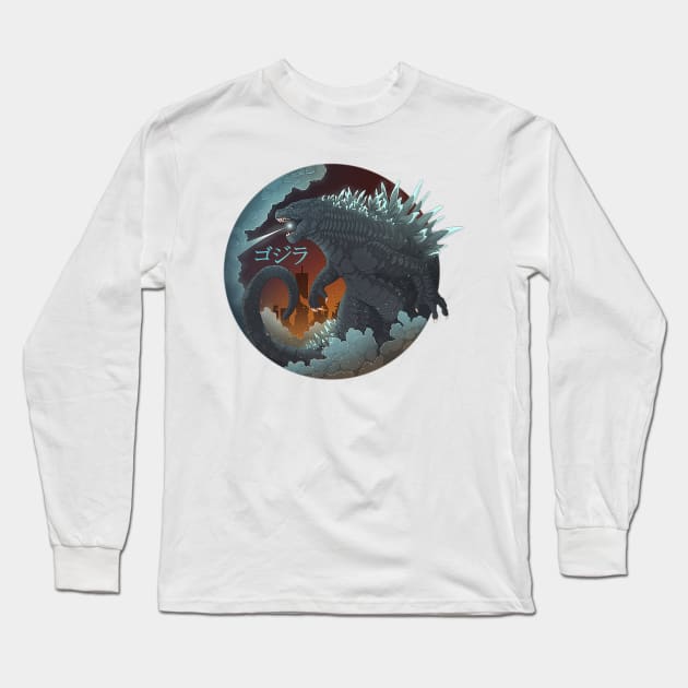 Godzilla King of Monsters Long Sleeve T-Shirt by Bentonhio